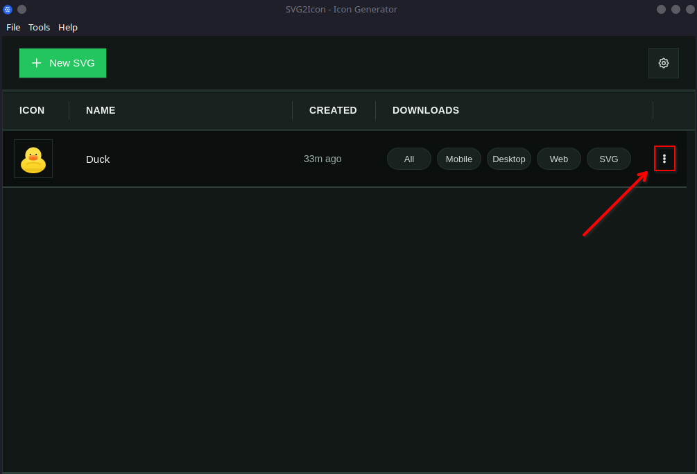 Open actions menu (three dots)