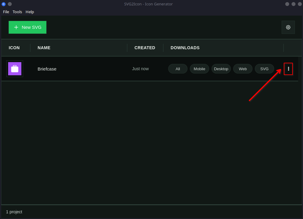 Open actions menu (three dots)